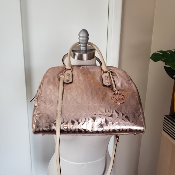 Michael Kors Rose Gold Dome Satchel! - Picture 11 of 14